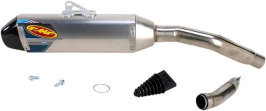 Aluminum FMF Factory 4.1 RCT muffler with part number 042291, showcasing its sleek design and branding.