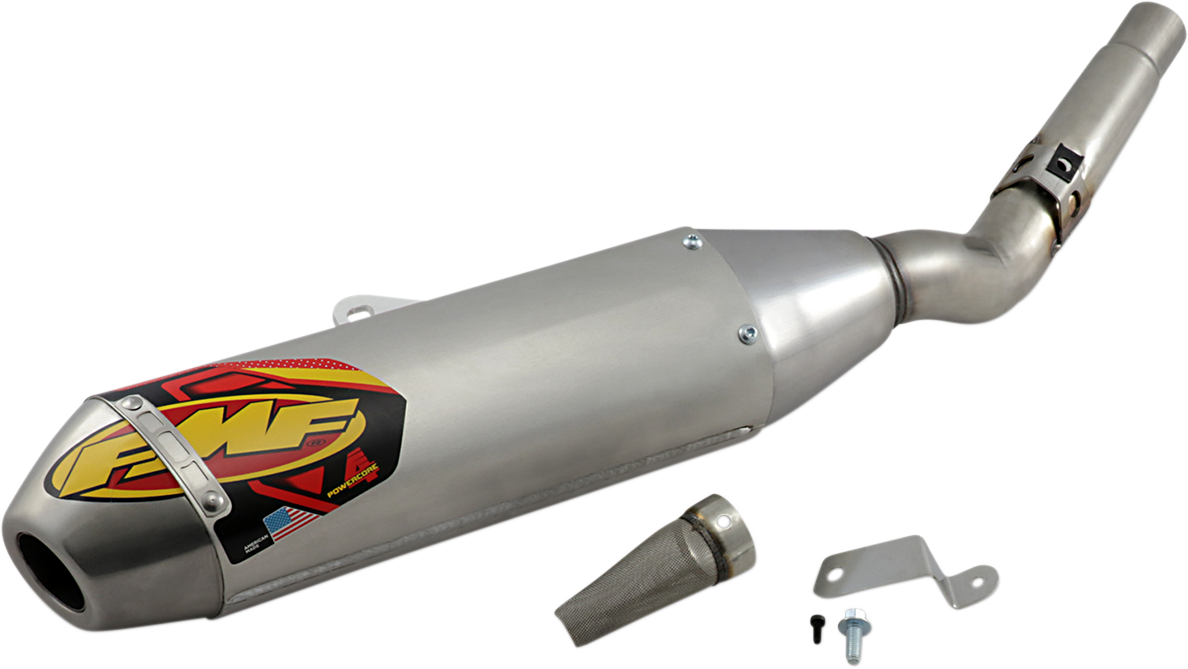 FMF PowerCore 4 HEX Muffler 042367 - High-Performance Motorcycle Exhaust with Removable Spark Arrestor