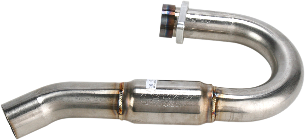 FMF PowerBomb header for enhanced motorcycle performance and sound reduction, shown in the product image.