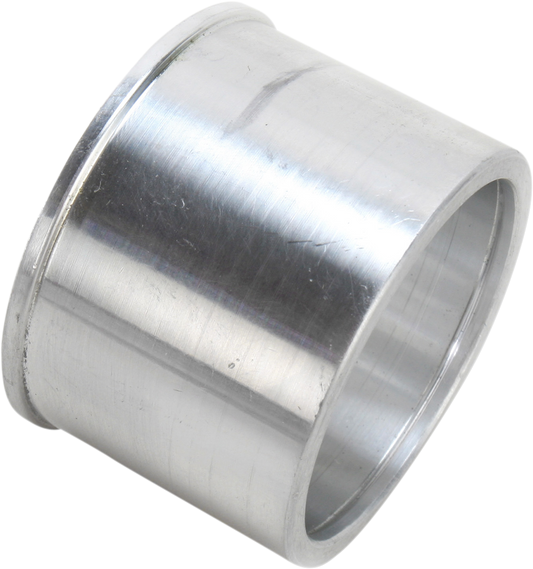 Aluminum FMF Muffler Sleeve replacement for mid-pipes, shown in silver with a cylindrical shape and metal finish.
