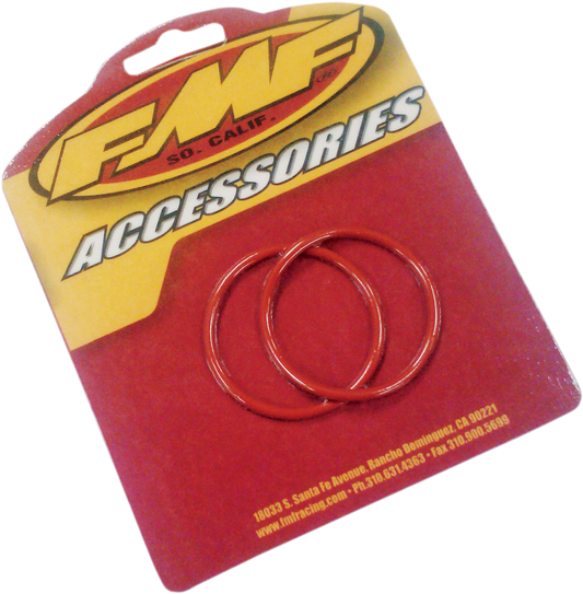 FMF Exhaust O-Rings 014803, high-quality replacement seals for motorcycle exhaust systems, shown in the image.