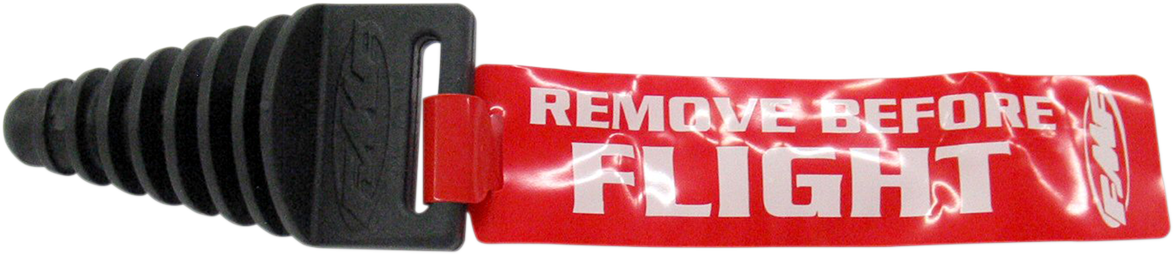 FMF Wash Plug for 2-stroke engines offering water and mud protection, shown in black with brand logo on the plug.