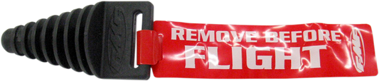 FMF Wash Plug for 2-stroke engines offering water and mud protection, shown in black with brand logo on the plug.