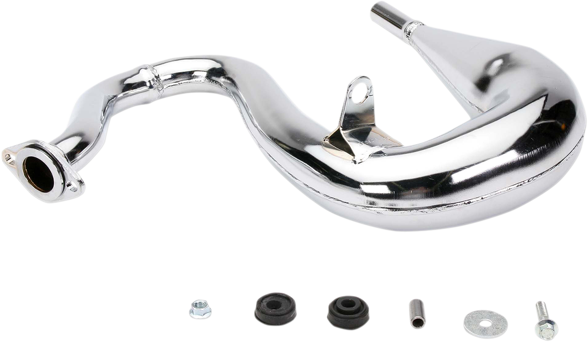 FMF Fatty pipe for KFX and LT80 ATV, showcasing the shiny exhaust pipe designed to enhance power and performance.