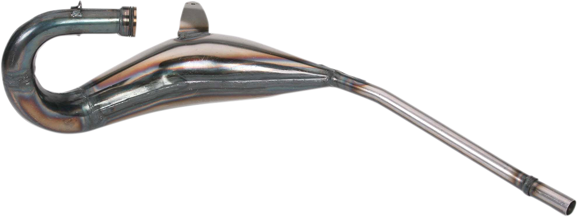 FMF Factory Fatty Pipe 023043 high-performance motorcycle exhaust system, showing the sleek metallic exhaust pipe with branding details.