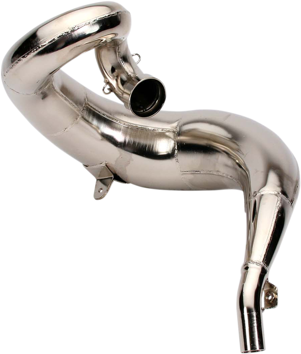 FMF Gnarly Pipe 025004 heavy-duty 2-stroke exhaust system with a sleek design, enhancing torque and power for dirt bikes.