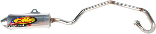 FMF Powercore 4 exhaust system part #042005, motorcycle exhaust with polished metal finish and branded FMF logo.