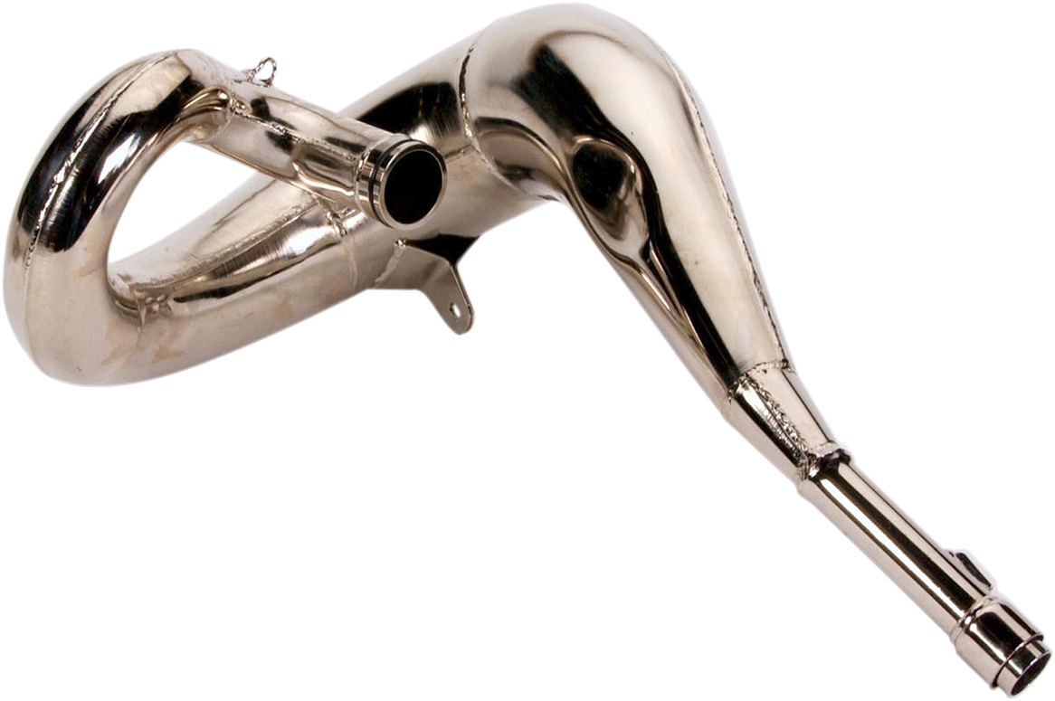 FMF Gnarly Pipe 020027 for 200cc-500cc 2-stroke engines, rugged off-road motorcycle exhaust pipe with durable construction.