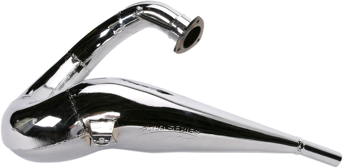 FMF Fatty pipe for '87-'92 LT-R 250 motorcycle, showing the shiny exhaust pipe and mounting details.