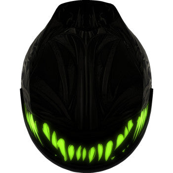 Gray ICON Domain™ Helmet Grand Maw small size with sleek design, featuring ventilation and adjustable strap for motorcycle riding safety.