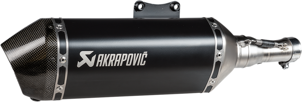 AKRAPOVIC Slip-On Scooter Muffler for Vespa S-VE125SO3-HZBL – Stainless Steel with Carbon Fiber End Caps
