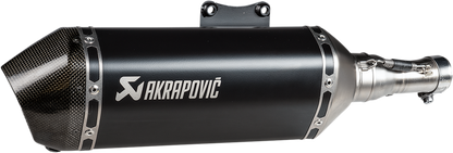 AKRAPOVIC Slip-On Scooter Muffler for Vespa S-VE125SO3-HZBL – Stainless Steel with Carbon Fiber End Caps
