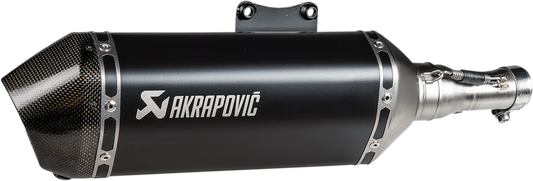AKRAPOVIC Slip-On Scooter Muffler for Vespa S-VE125SO3-HZBL – Stainless Steel with Carbon Fiber End Caps