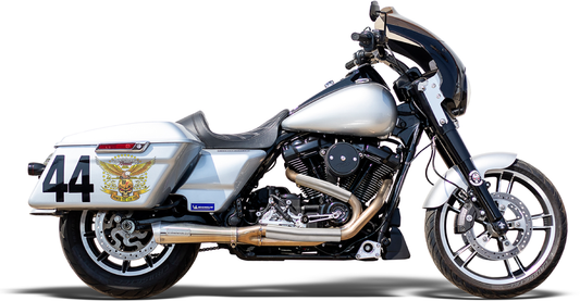 BASSANI XHAUST Competition 2 exhaust system part number 1F92SS showing polished stainless steel pipes and muffler components.
