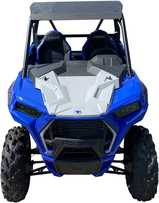 Durable polyethylene UTV one-piece roof with UV stabilizers from Moose Offroad, designed for off-road vehicles.