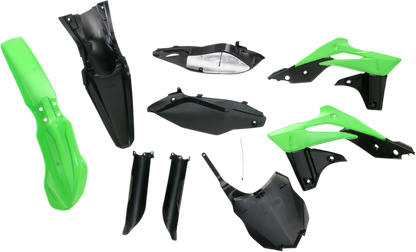 ACERBIS Full Replacement Body Kit - OEM '13 Black/Green 2314183914 - Howling Moto