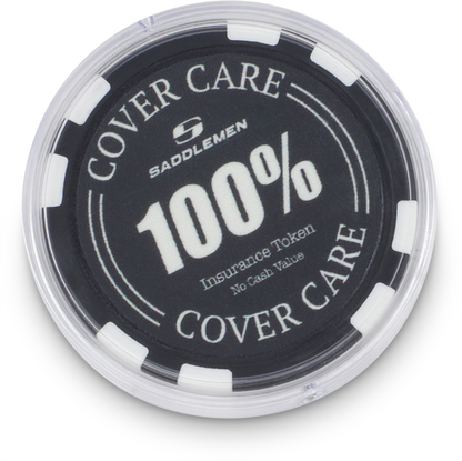 SADDLEMEN Cover Care Token for seats, designed to protect and clean motorcycle seats, by Bill's Exhausts.