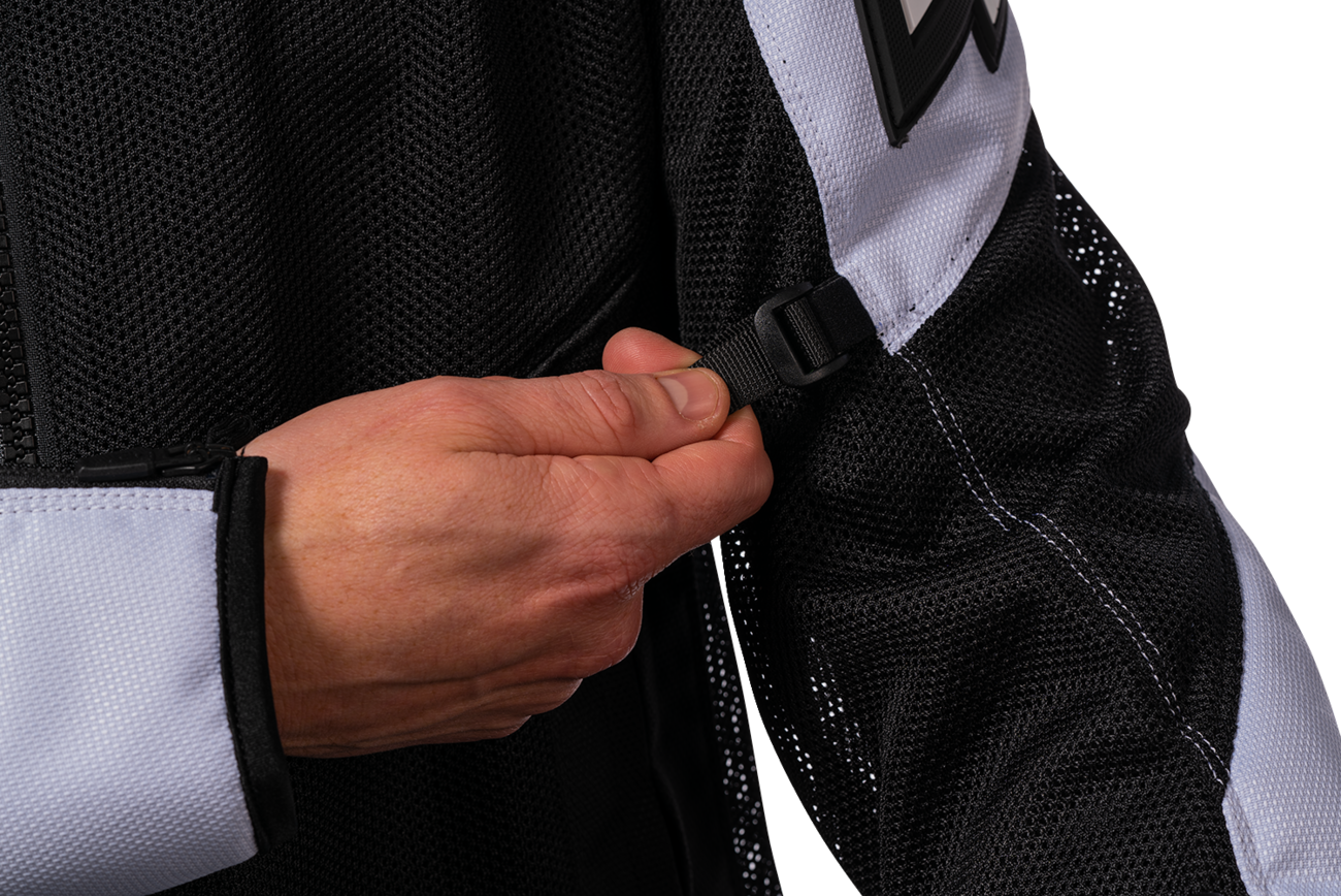 Bill's Exhausts ICON Mesh AF™ Jacket in black and white, XL size, featuring a mesh design and stylish fit.