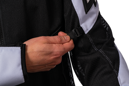 Bill's Exhausts ICON Mesh AF™ Jacket in black and white, XL size, featuring a mesh design and stylish fit.