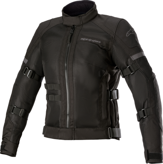Alpinestars Stella Crosshill WP Air Jacket in black, medium size, with breathable design and waterproof features.