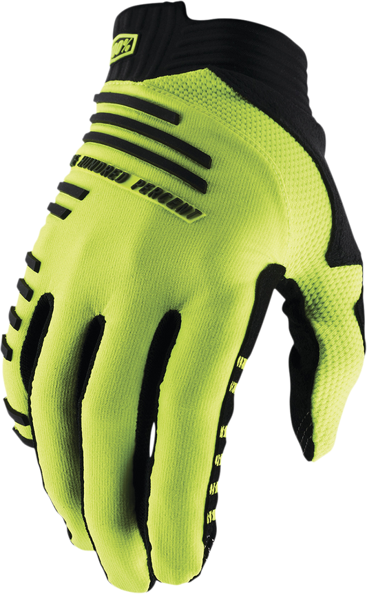 100% R-Core Gloves - Fluorescent Yellow - Large 10027-00012 - Howling Moto