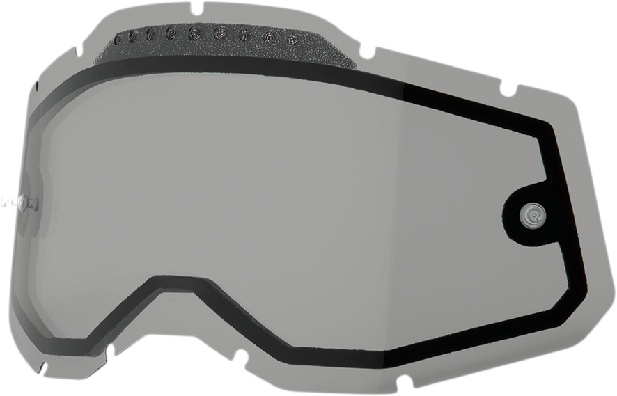 100% Accuri 2/Racecraft 2/Strata 2 Dual Lens - Vented - Smoke 59082-00002 - Howling Moto