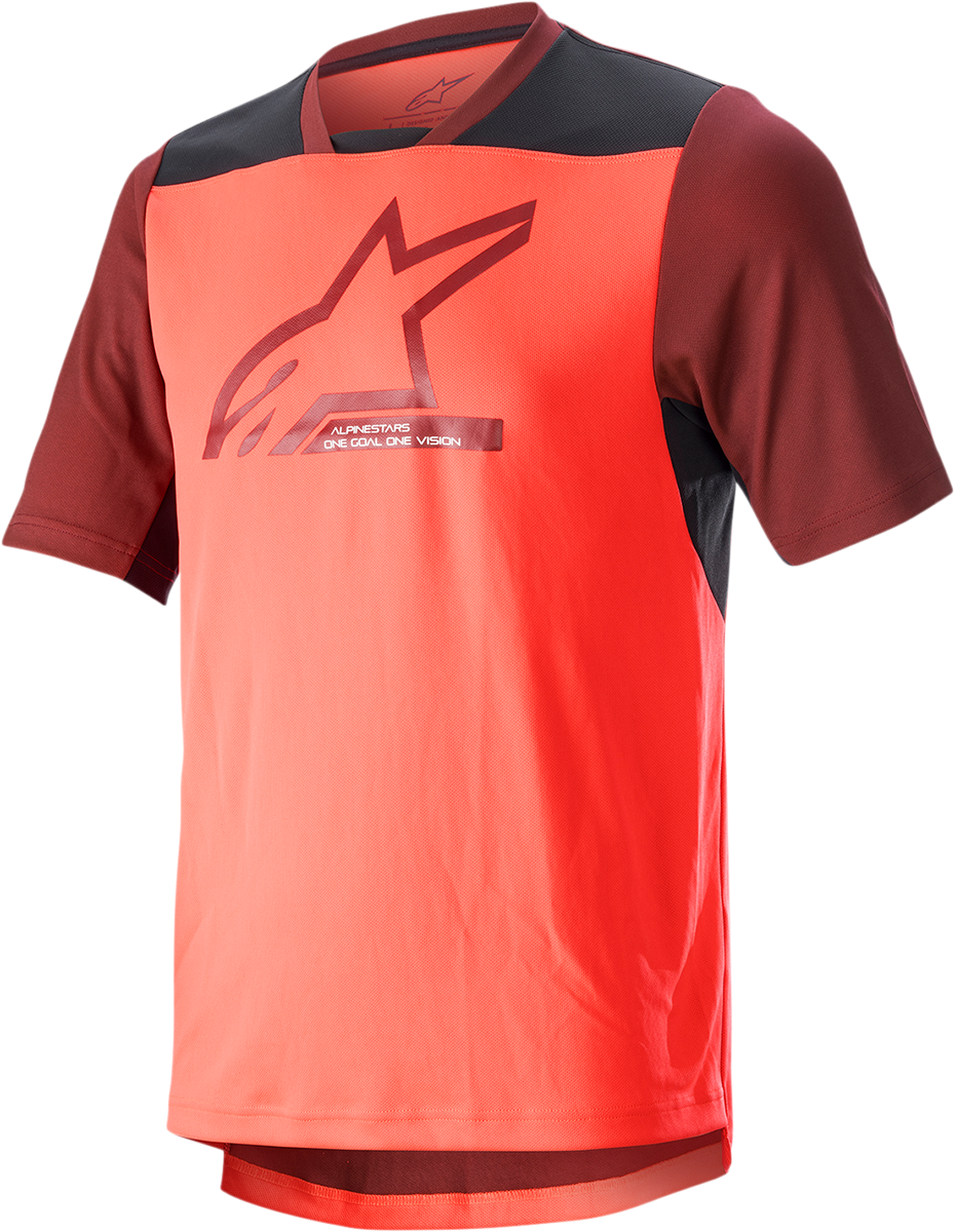 ALPINESTARS, Alpinestars Drop 6.0 V2 Short-Sleeve Jersey - Coral and Black for Enduro Riding - Small (Part No. 1766322-3141-SM)