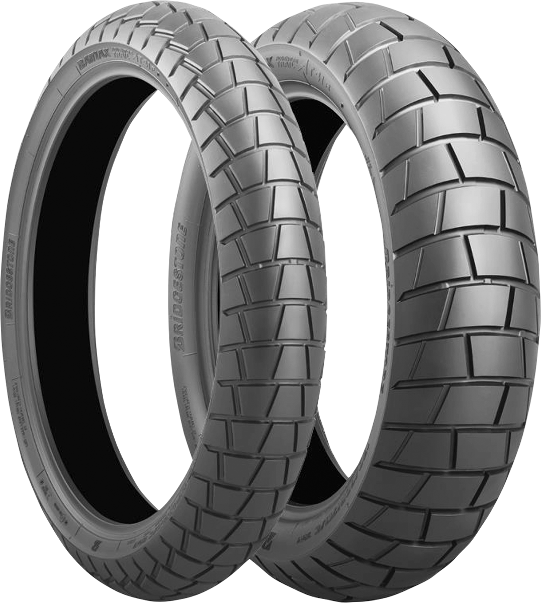 BRIDGESTONE Battlax Adventure Trail AT41 rear tire for dual-sport bikes, 150/70R18 70V, with tread pattern visible