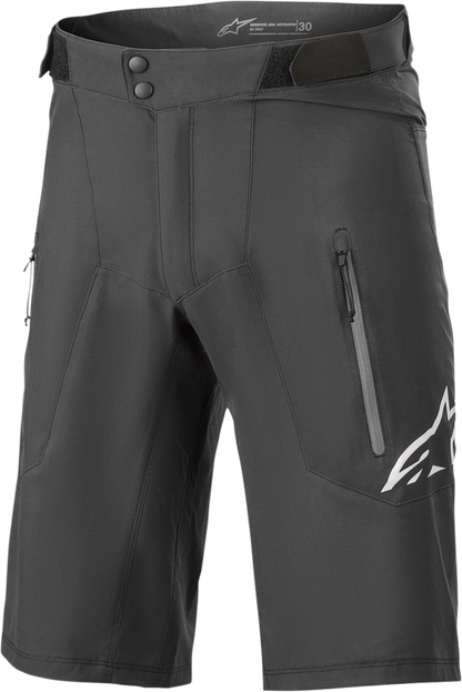 Alpinestars Alps 6.0 shorts in black and coral, US size 34, featuring a sporty design and adjustable waist for riding comfort.