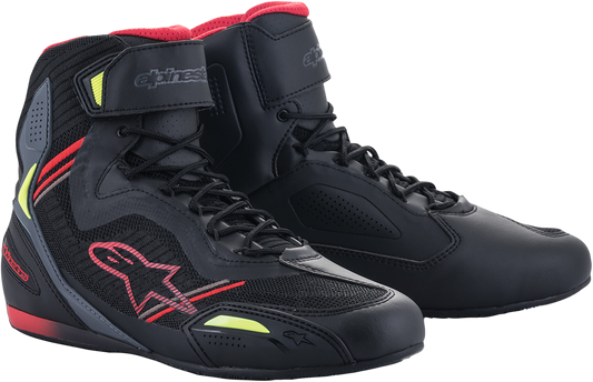ALPINESTARS, Alpinestars Faster-3 Rideknit® Shoes Black/Red/Yellow US 12 / EU 45.5 - Part Number 251031913612