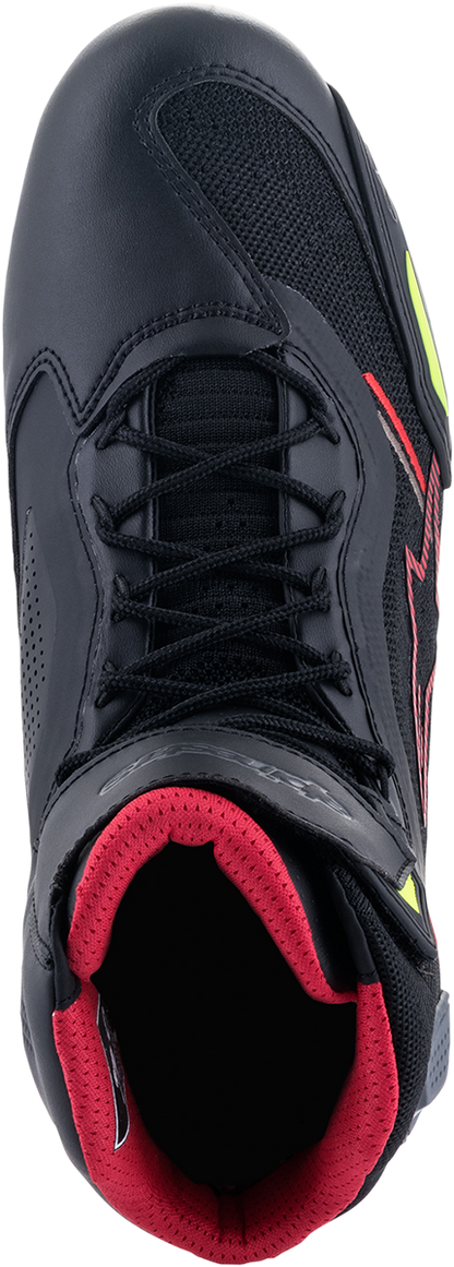 ALPINESTARS, Alpinestars Faster-3 Rideknit® Road Racing Shoes - Black, Red, Yellow, US 14 / EU 48