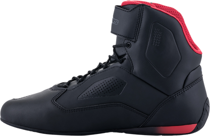 Alpinestars Faster-3 Rideknit cycling shoes in black, red, and yellow, US 11 / EU 44, with breathable knit upper and secure fit