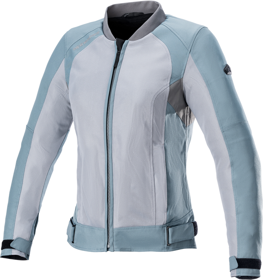 Alpinestars Stella Eloise v2 Air Jacket in sage and dark gray, 2XL, featuring lightweight mesh and stylish motorcycle jacket design.