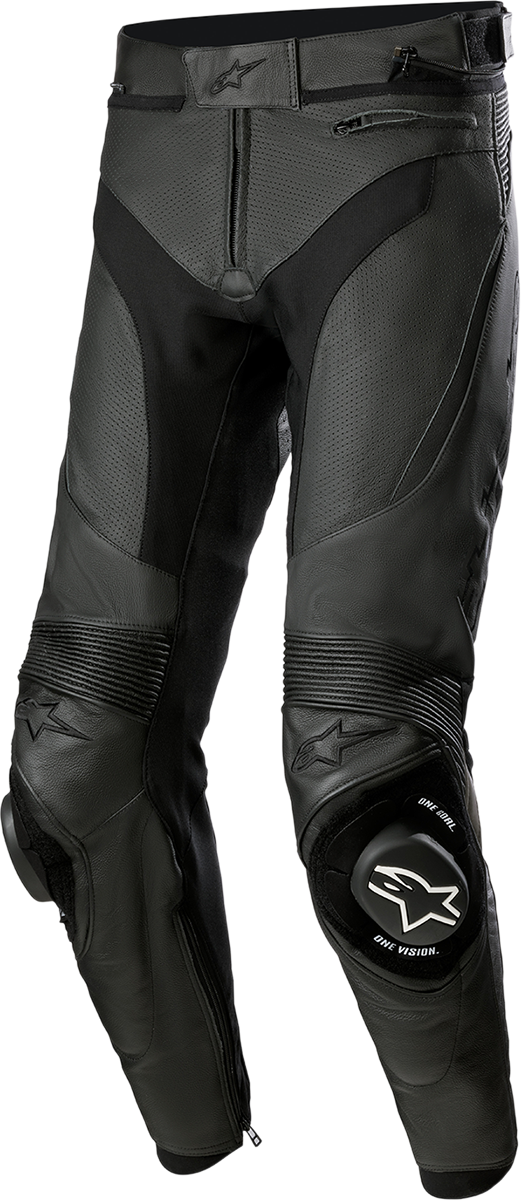 Alpinestars Missile v3 Airflow motorcycle pants in black with US 42 / EU 58 size, featuring breathable design and protective features.