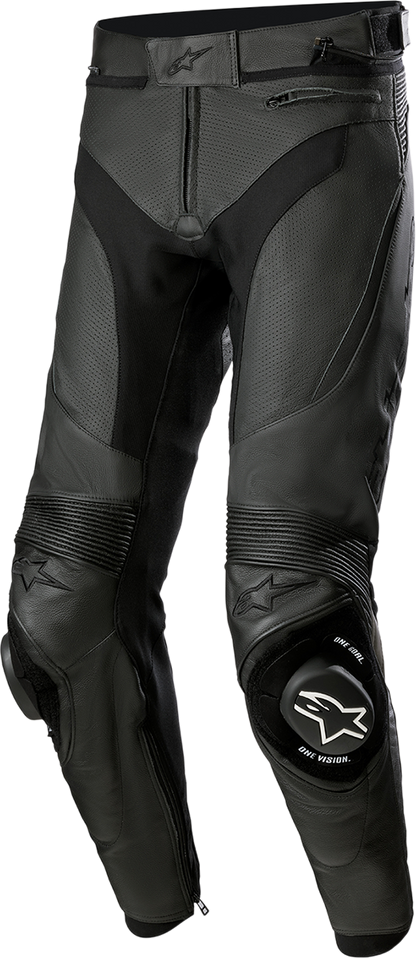 Alpinestars Missile v3 Airflow motorcycle pants in black with US 42 / EU 58 size, featuring breathable design and protective features.