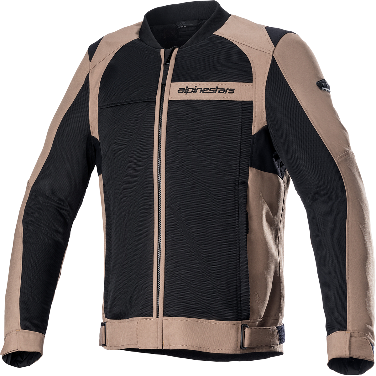 Alpinestars Luc V2 Air motorcycle jacket in brown and black with ventilation, small size, featuring Tech-Air® compatibility.