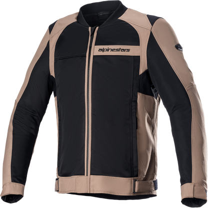 Alpinestars Luc V2 Air motorcycle jacket in brown and black with ventilation, small size, featuring Tech-Air® compatibility.