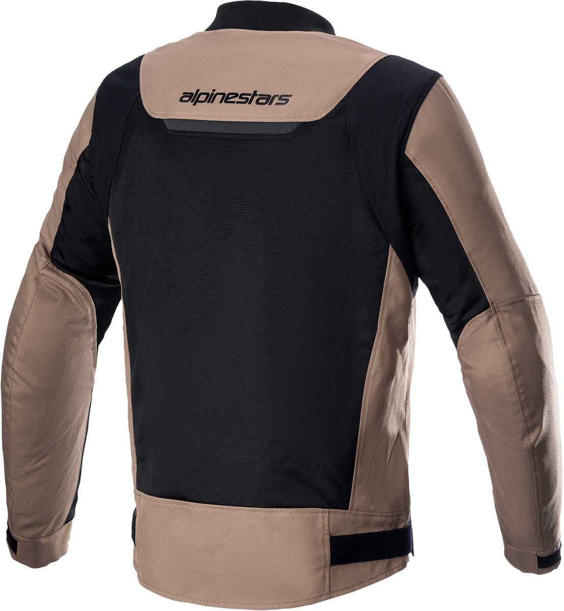 Alpinestars Luc V2 Air Jacket in brown and black, medium size, with visible ventilation panels and Tech-Air® compatibility.