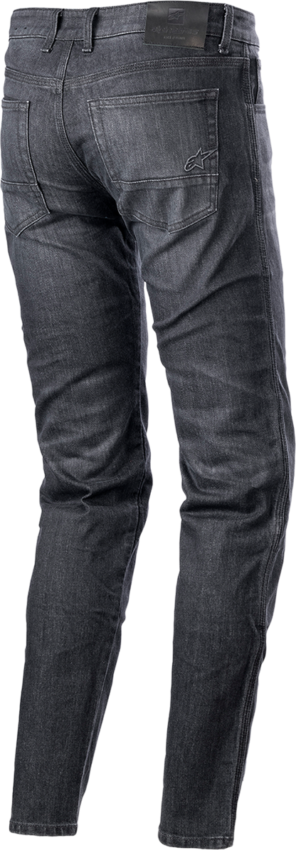 Alpinestars Sektor motorcycle pants in black, US 28 / EU 44, showing the sleek fit and protective design details.