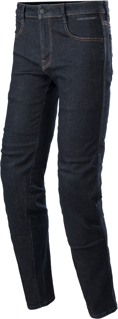 Alpinestars Sektor motorcycle riding pants in royal blue with protective features, US 32 / EU 48, durable riding trousers.