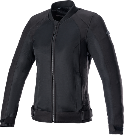 Alpinestars Stella Eloise v2 Air women's motorcycle protective jacket in black, featuring Tech-Air® compatibility and XS size.