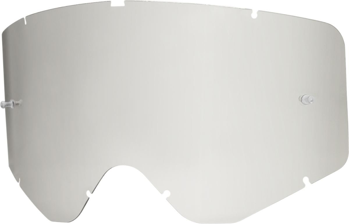 Silver ICON Airflite goggle lens replacement for ICON helmets, featuring a clear, durable design for enhanced visibility.