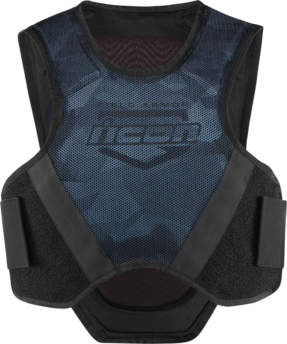ICON Field Armor Softcore™ vest in dark camo, XL/2XL size, featuring protective armor and tactical design for outdoor activities.
