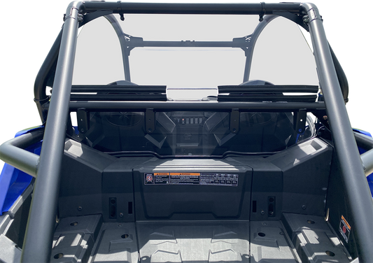 MOOSE OFFROAD back panel for Polaris RZR 2021-2024, durable black metal rear panel with mounting hardware.