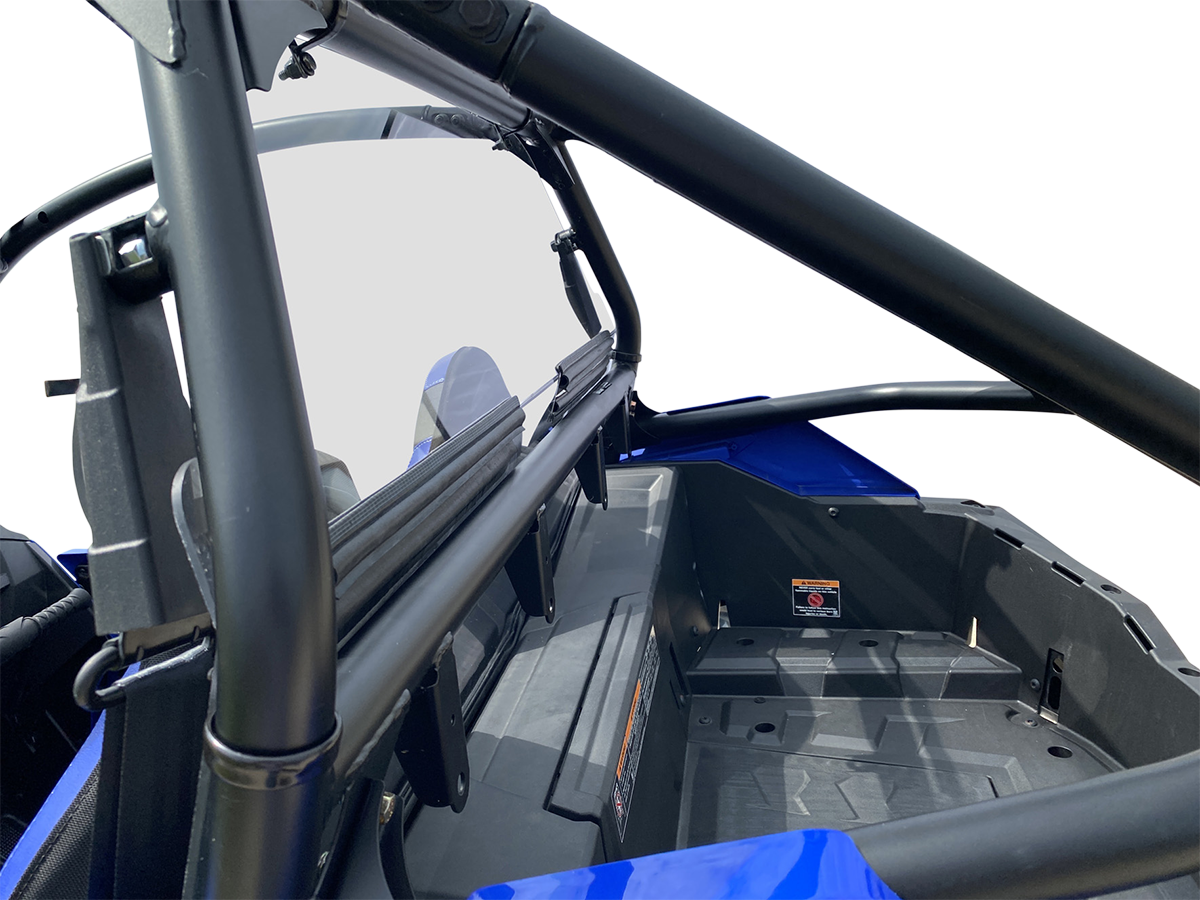 MOOSE OFFROAD back panel for Polaris RZR 2021-2024, durable black metal rear panel with mounting hardware.