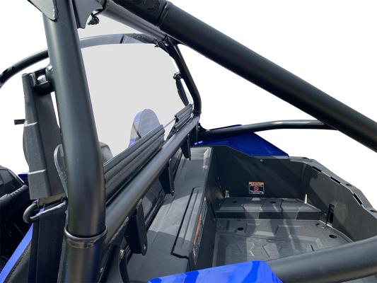 MOOSE OFFROAD back panel for Polaris RZR 2021-2024, durable black metal rear panel with mounting hardware.