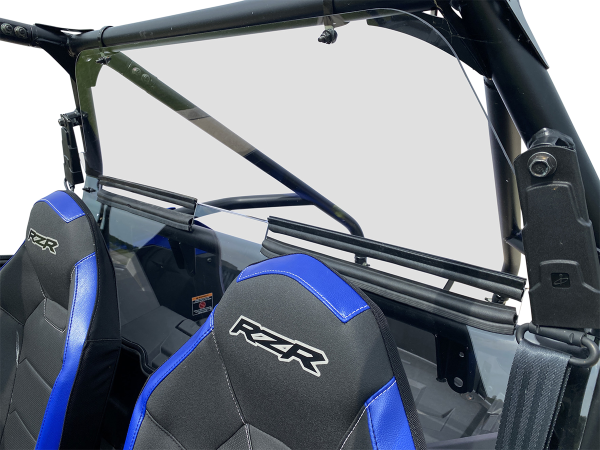 MOOSE OFFROAD back panel for Polaris RZR 2021-2024, durable black off-road vehicle rear panel with mounting hardware.