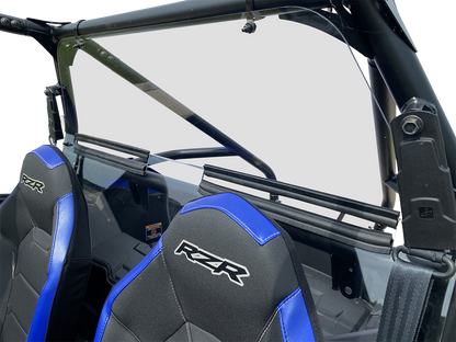 MOOSE OFFROAD back panel for Polaris RZR 2021-2024, durable black off-road vehicle rear panel with mounting hardware.