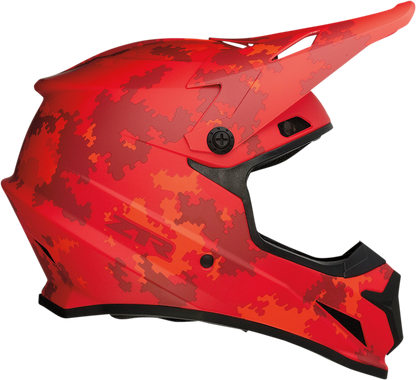 Z1R Rise helmet in Digi Camo Red, 2XL size, with enhanced ventilation and removable liner, shown from a side angle.