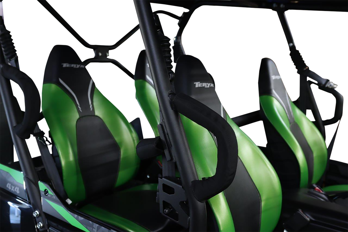 Moose Offroad KT4SBRG-11 steel pipe sidebar pads and grab handles for off-road vehicles, shown on a vehicle's side.